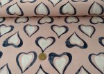 Love Heart Hilco French Terry brushed with oversized hearts